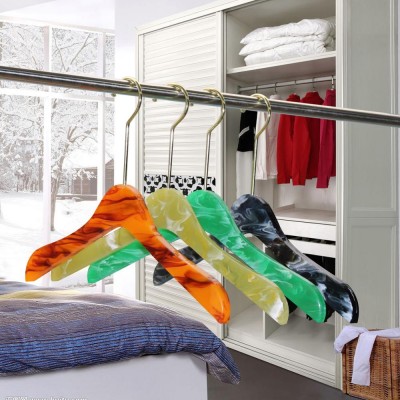 custom factory acrylic clothes hanger dress pants rack with colorful pattern