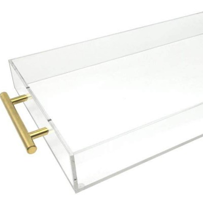 Acrylic Decorative Tray, Gold Mirror Tray for Jewelry and makeup Organizer and storage Organizer, Makeup Trays